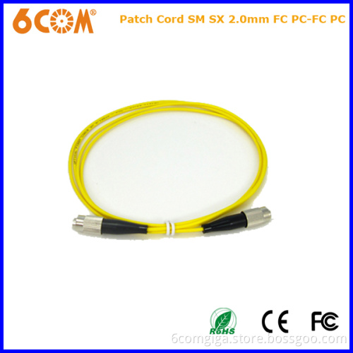 2.0mm Ofnp Sx FC-FC APC Fiber Optic Patch Cord